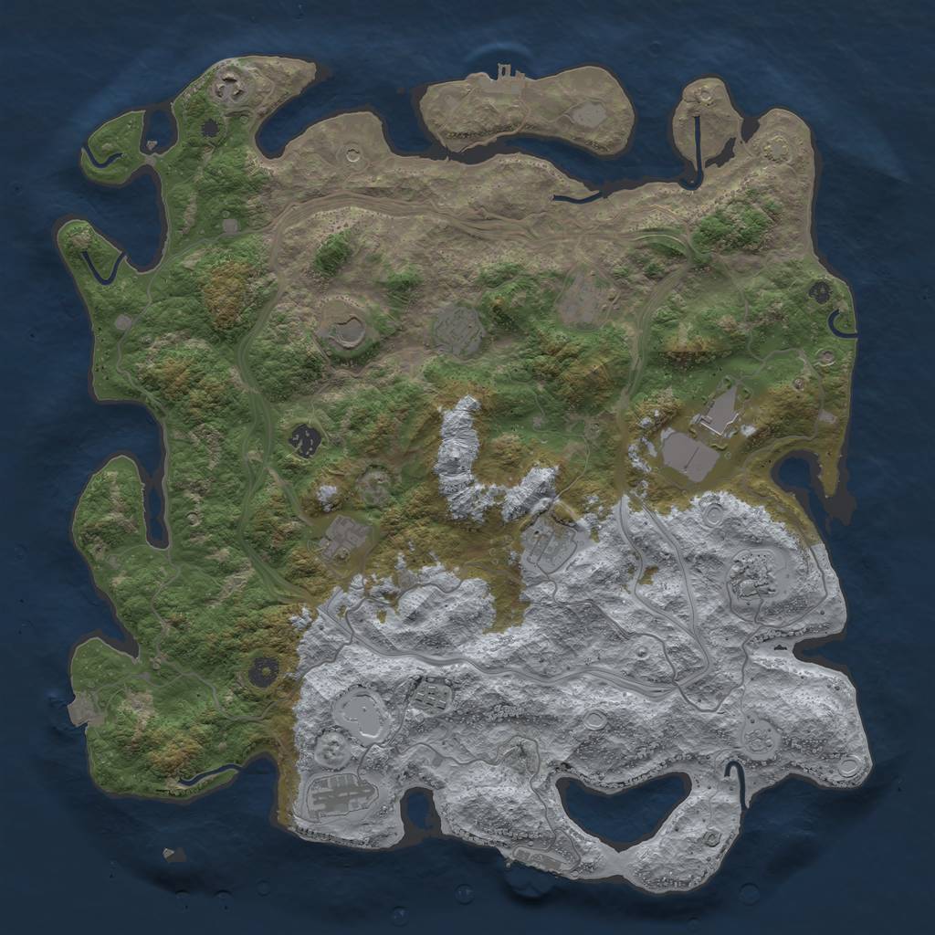 Rust Map: Procedural Map, Size: 4500, Seed: 7812362, 19 Monuments