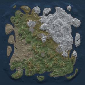 Thumbnail Rust Map: Procedural Map, Size: 4500, Seed: 230823, 18 Monuments