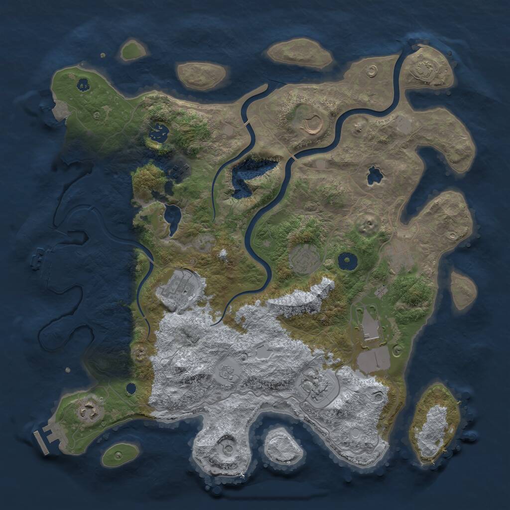 Rust Map: Procedural Map, Size: 4000, Seed: 147963, 15 Monuments