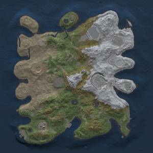 Thumbnail Rust Map: Procedural Map, Size: 3500, Seed: 1370347065, 17 Monuments