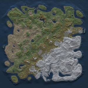 Thumbnail Rust Map: Procedural Map, Size: 4800, Seed: 610523312, 17 Monuments