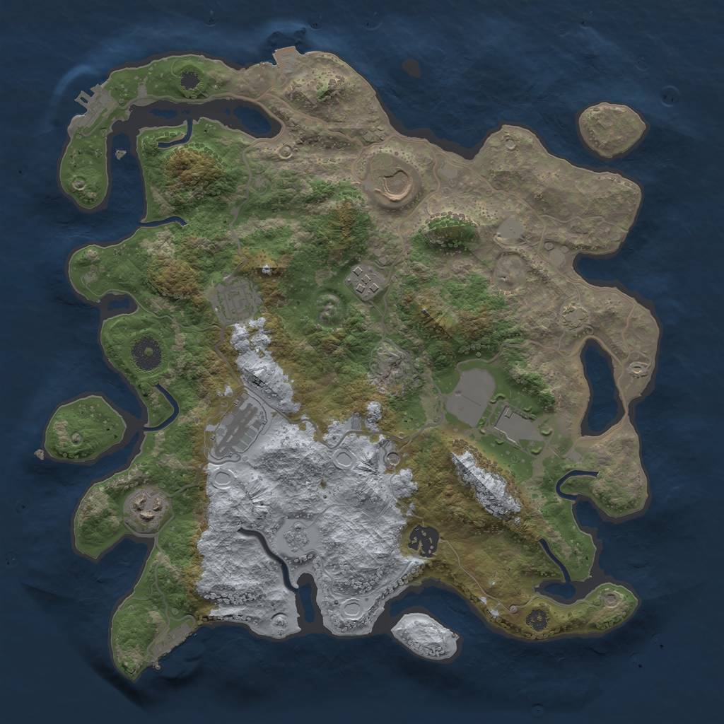 Rust Map: Procedural Map, Size: 3500, Seed: 1426548017, 15 Monuments