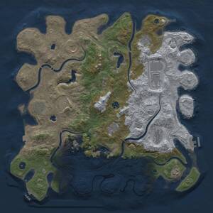 Thumbnail Rust Map: Procedural Map, Size: 4500, Seed: 1908512972, 17 Monuments