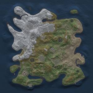 Thumbnail Rust Map: Procedural Map, Size: 3500, Seed: 407945471, 16 Monuments