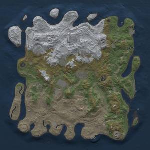 Thumbnail Rust Map: Procedural Map, Size: 4250, Seed: 53153, 19 Monuments