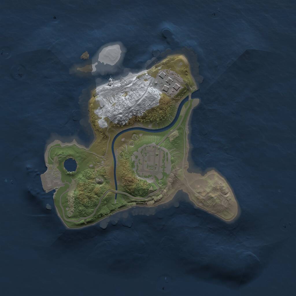 Rust Map: Procedural Map, Size: 1800, Seed: 793197, 3 Monuments