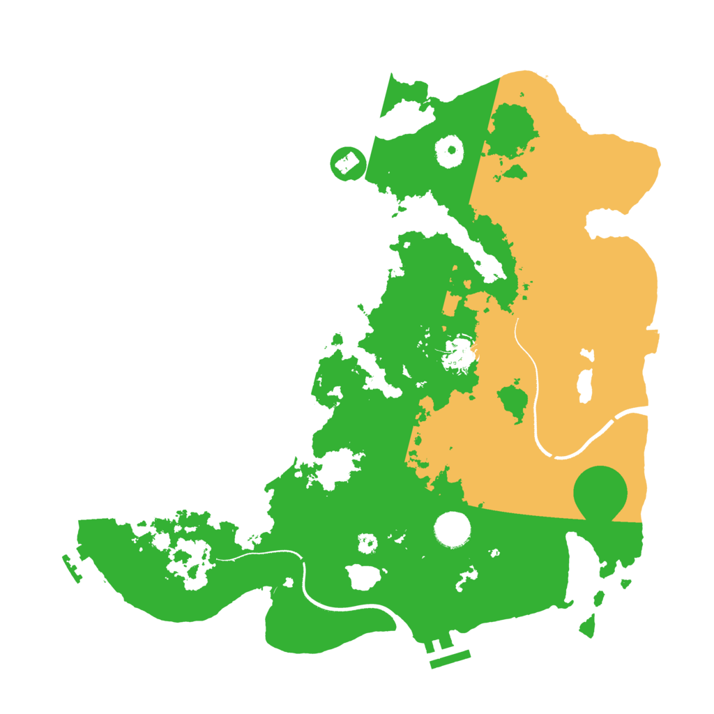 Biome Rust Map: Procedural Map, Size: 3500, Seed: 28386