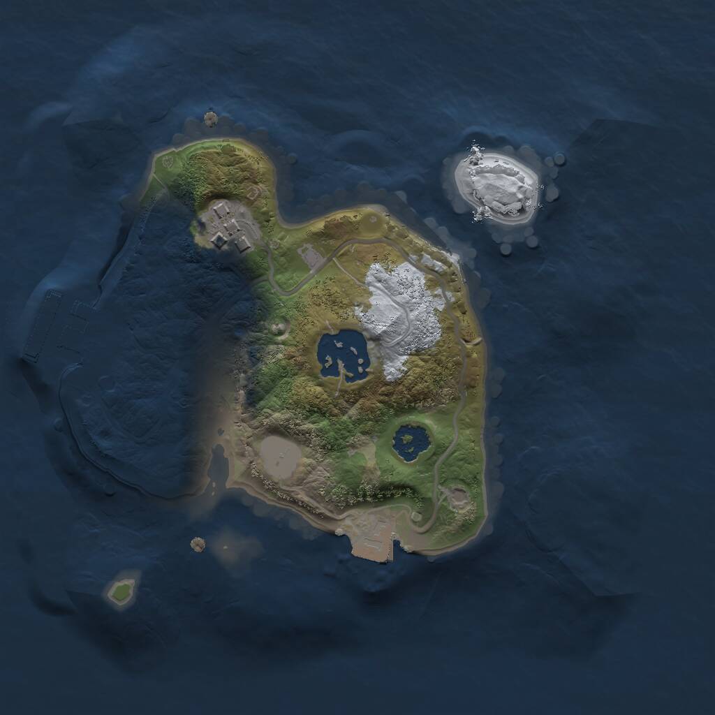 Rust Map: Procedural Map, Size: 2000, Seed: 886046248, 4 Monuments