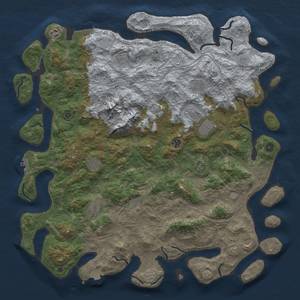 Thumbnail Rust Map: Procedural Map, Size: 5000, Seed: 1360294256, 19 Monuments