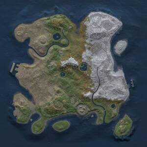 Thumbnail Rust Map: Procedural Map, Size: 3000, Seed: 5482, 9 Monuments