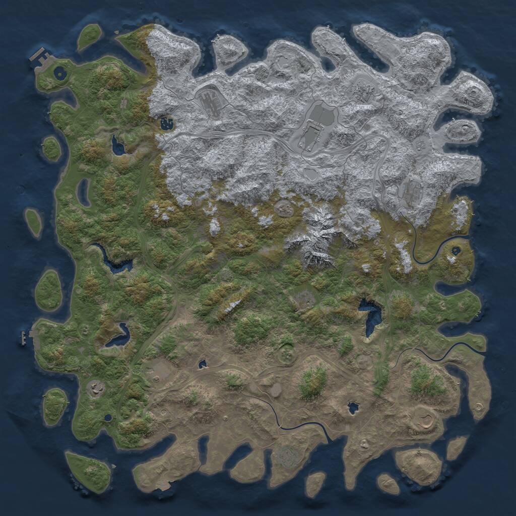 Rust Map: Procedural Map, Size: 5801, Seed: 4564, 17 Monuments