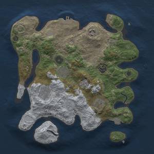 Thumbnail Rust Map: Procedural Map, Size: 3000, Seed: 1378362974, 13 Monuments