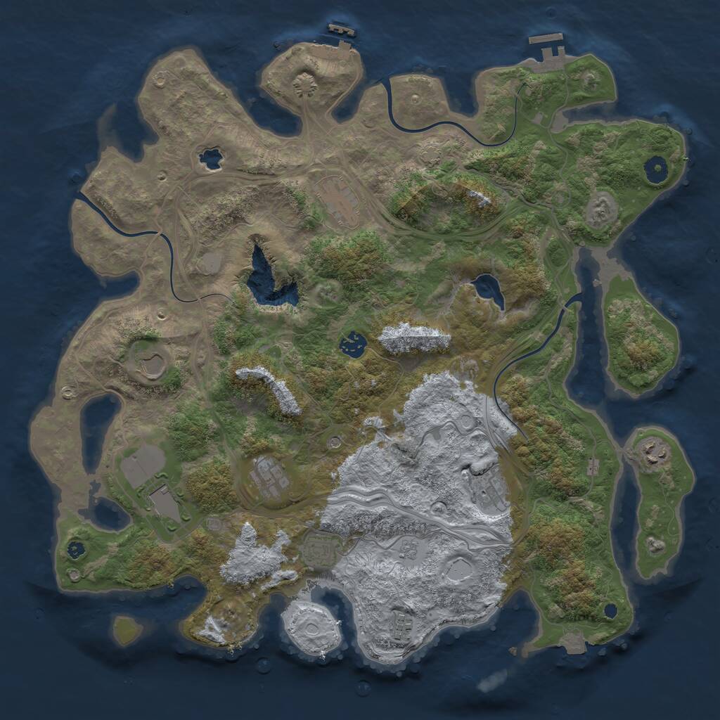 Rust Map: Procedural Map, Size: 4250, Seed: 1703141544, 15 Monuments