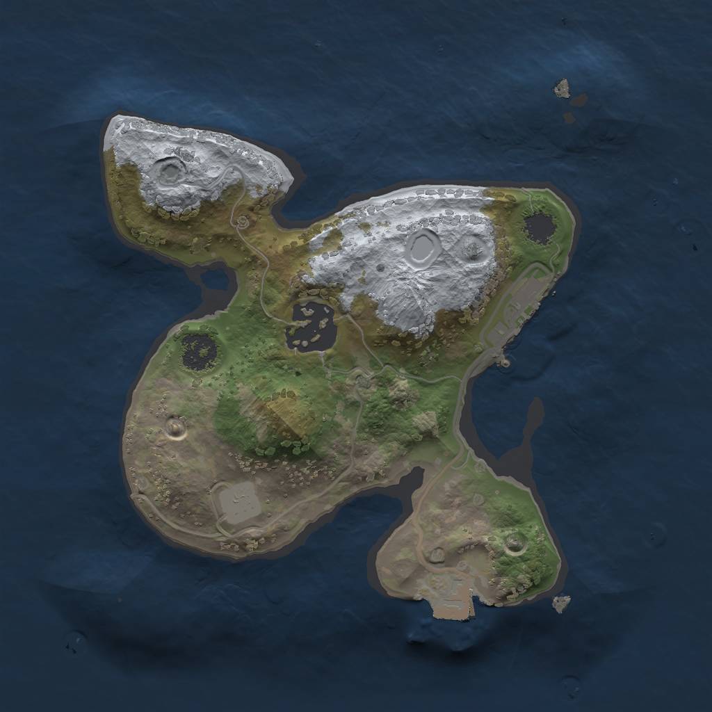 Rust Map: Procedural Map, Size: 2000, Seed: 1991, 5 Monuments