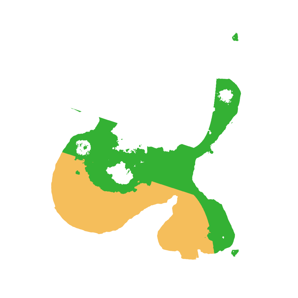 Biome Rust Map: Procedural Map, Size: 2000, Seed: 1991