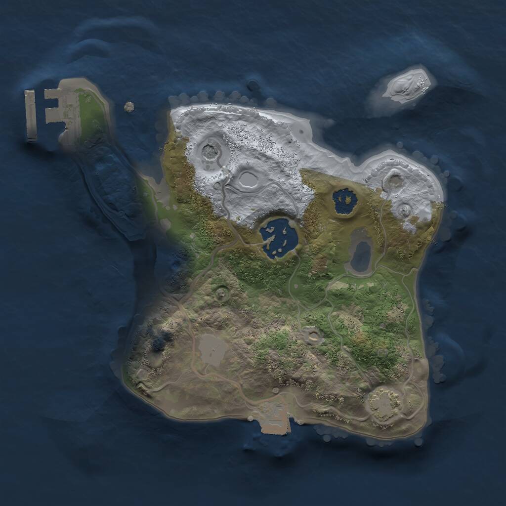 Rust Map: Procedural Map, Size: 2008, Seed: 122, 5 Monuments