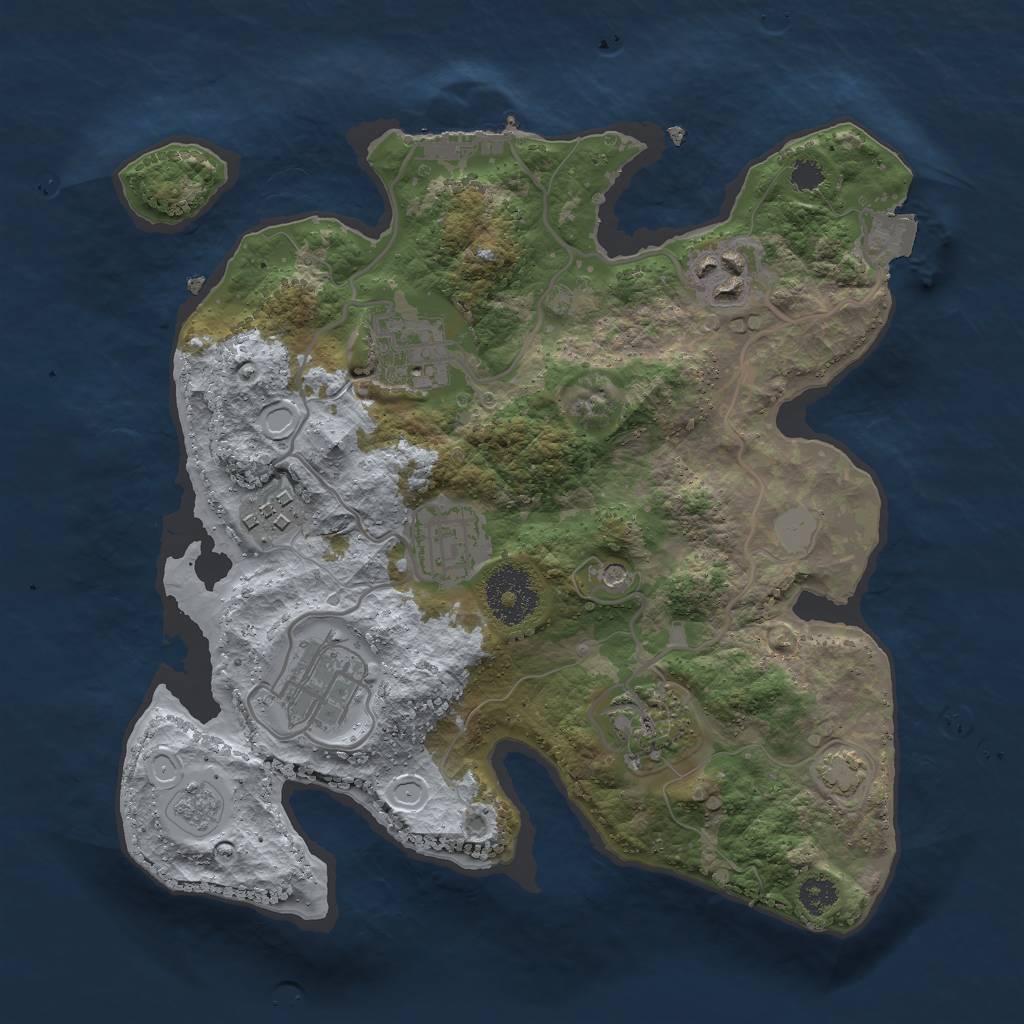 Rust Map: Procedural Map, Size: 2800, Seed: 70, 13 Monuments