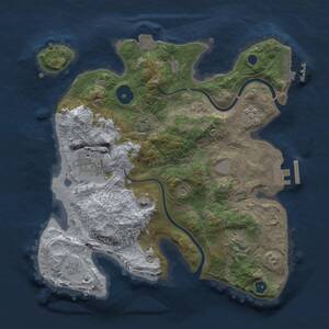 Thumbnail Rust Map: Procedural Map, Size: 2800, Seed: 70, 9 Monuments