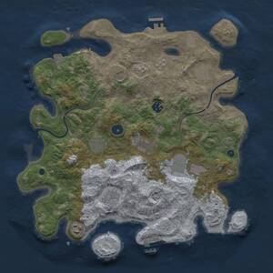 Thumbnail Rust Map: Procedural Map, Size: 3800, Seed: 834324462, 15 Monuments