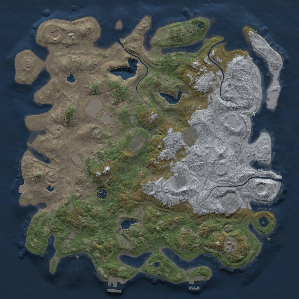 Rust Map: Procedural Map, Size: 4500, Seed: 145895, 15 Monuments