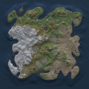 Thumbnail Rust Map: Procedural Map, Size: 3500, Seed: 1798845689, 17 Monuments