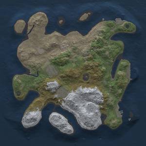 Thumbnail Rust Map: Procedural Map, Size: 3000, Seed: 7297100, 11 Monuments