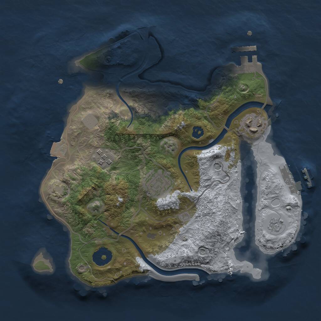 Rust Map: Procedural Map, Size: 2600, Seed: 123765, 9 Monuments