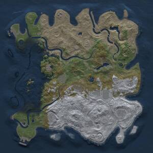 Thumbnail Rust Map: Procedural Map, Size: 4250, Seed: 128921849, 17 Monuments