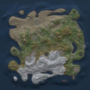 Thumbnail Rust Map: Procedural Map, Size: 3500, Seed: 169859814, 15 Monuments