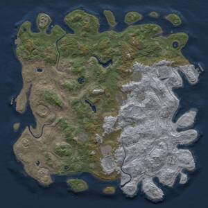 Thumbnail Rust Map: Procedural Map, Size: 4800, Seed: 748942467, 16 Monuments