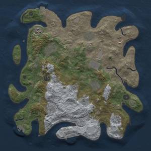 Thumbnail Rust Map: Procedural Map, Size: 3700, Seed: 41335805, 18 Monuments