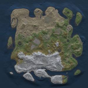 Thumbnail Rust Map: Procedural Map, Size: 3500, Seed: 907288400, 17 Monuments