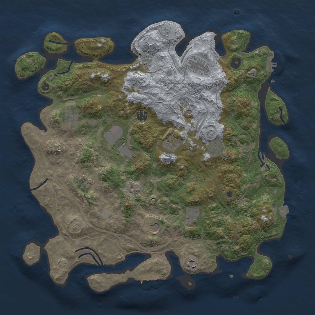 Rust Map: Procedural Map, Size: 4250, Seed: 7928, 19 Monuments