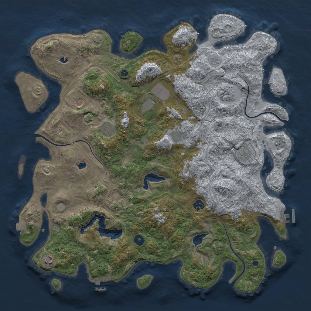 Rust Map: Procedural Map, Size: 4500, Seed: 1693, 15 Monuments