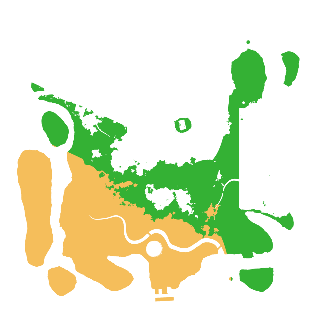 Biome Rust Map: Procedural Map, Size: 3500, Seed: 743980201