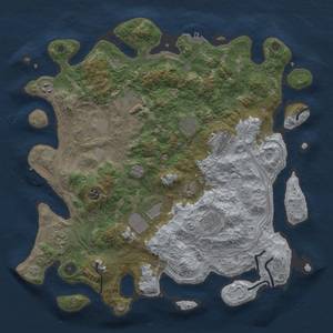 Thumbnail Rust Map: Procedural Map, Size: 4250, Seed: 1077607160, 18 Monuments