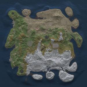 Thumbnail Rust Map: Procedural Map, Size: 3700, Seed: 194592909, 18 Monuments