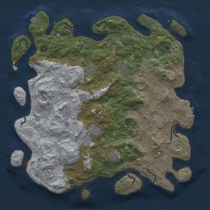 Thumbnail Rust Map: Procedural Map, Size: 4500, Seed: 548524, 19 Monuments