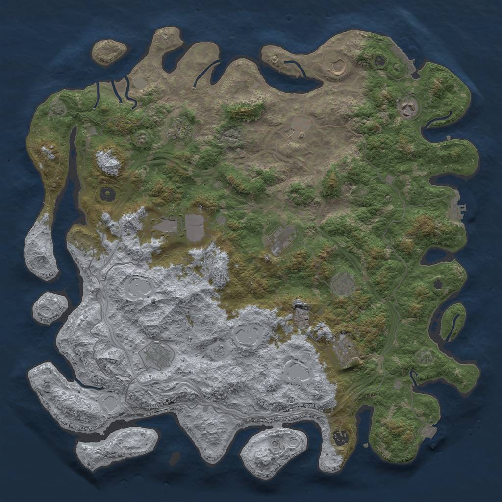 Rust Map: Procedural Map, Size: 4800, Seed: 137629931, 19 Monuments