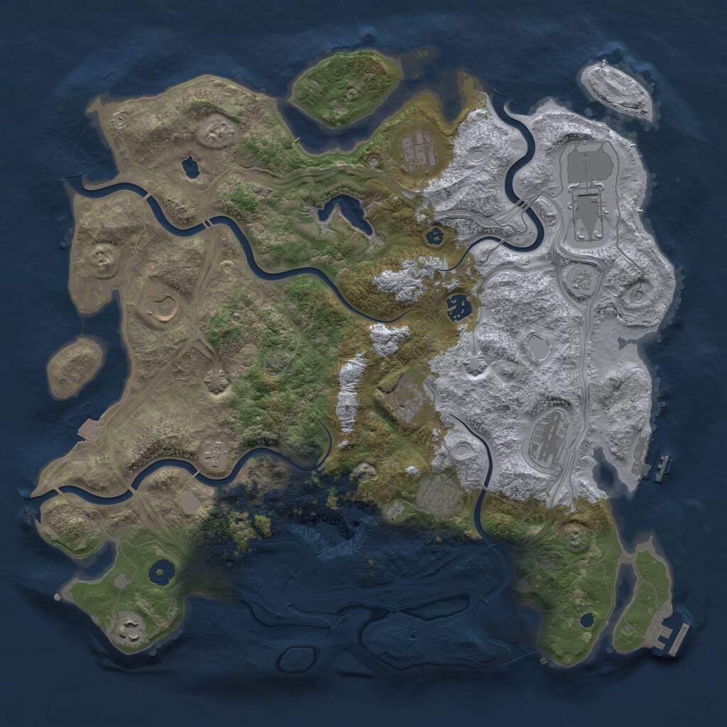 Rust Map: Procedural Map, Size: 4250, Seed: 579291301, 15 Monuments
