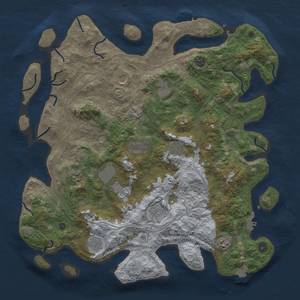 Thumbnail Rust Map: Procedural Map, Size: 4500, Seed: 814577605, 19 Monuments