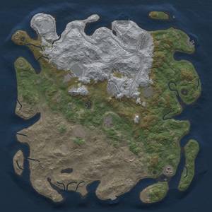 Thumbnail Rust Map: Procedural Map, Size: 4500, Seed: 168032, 19 Monuments