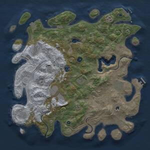 Thumbnail Rust Map: Procedural Map, Size: 4250, Seed: 887992051, 15 Monuments