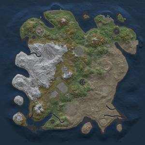 Thumbnail Rust Map: Procedural Map, Size: 3500, Seed: 1797087103, 16 Monuments