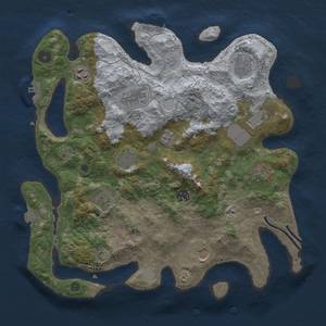 Thumbnail Rust Map: Procedural Map, Size: 3700, Seed: 1896179064, 18 Monuments