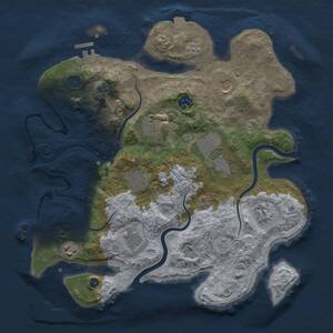 Thumbnail Rust Map: Procedural Map, Size: 3600, Seed: 343882848, 15 Monuments