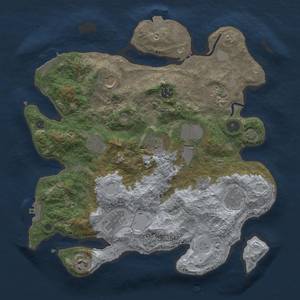 Thumbnail Rust Map: Procedural Map, Size: 3600, Seed: 343882848, 18 Monuments