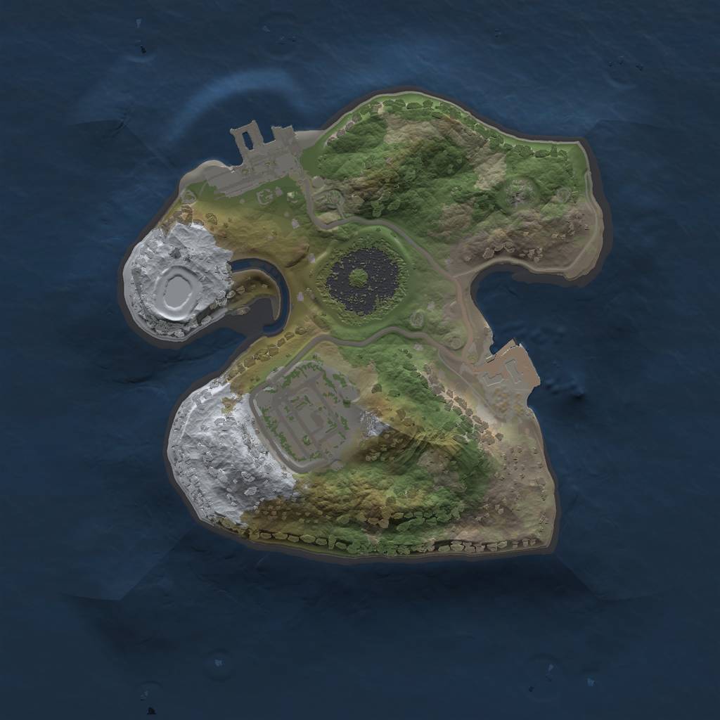 Rust Map: Procedural Map, Size: 1600, Seed: 666666666, 5 Monuments