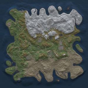 Thumbnail Rust Map: Procedural Map, Size: 4500, Seed: 133, 17 Monuments