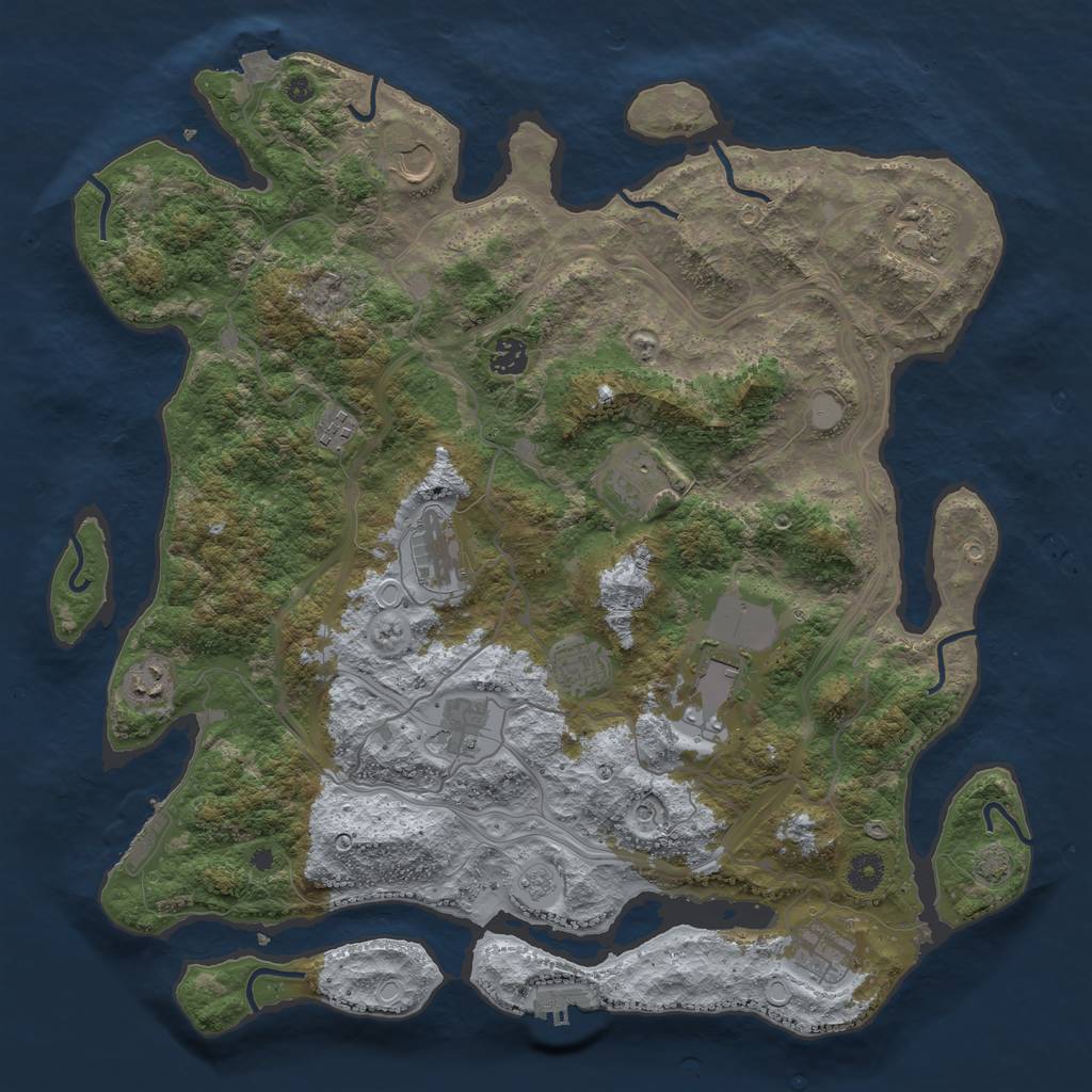 Rust Map: Procedural Map, Size: 4250, Seed: 139645525, 19 Monuments